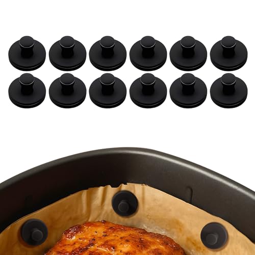 Air Fryer Magnets Silicone Full Enclosed,100% BPA FREE Waterproof Rust-proof & High-Resistant for Air Fryer Liner, Secures Disposable Paper Liner Safely Prevents Burning & Food Covering -12pcs - size: 12pcs