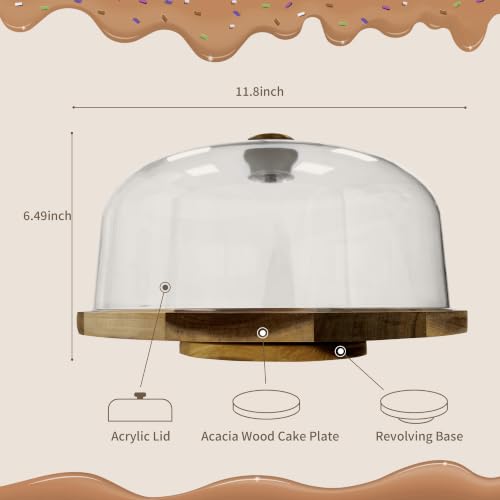 Round Rotating Cake Stand Turntable Cake Baking Display Tray