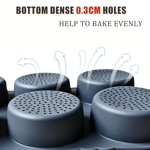 Set of 5 Silicone Hamburger Bun Mold, 4/6/9 Cup Silicone Hotdog Bun Pan with Spatula Brush, Mini Baguette Pans Bread Baking Pan for Homemade Hamburger Buns