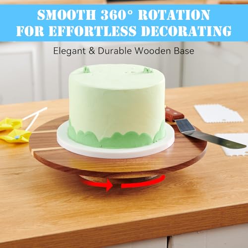 61 Pcs Cake Decorating Kit, 12" Turntable, Piping Tips, Spatula
