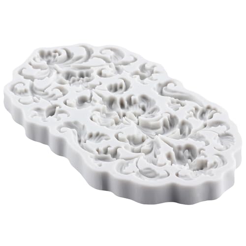 Baroque Style Fondant Mold Scroll Flower Lace Silicone Molds - color: Style ZN