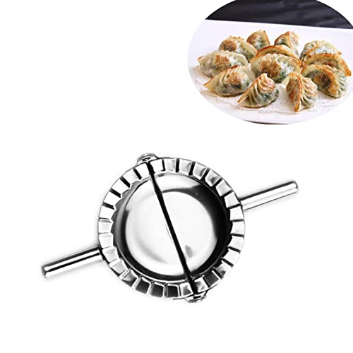 Stainless Steel Ravioli Mold Pierogi Dumpling Maker,Small Size 3"Goya Empanada Press Mold,Ravioli Mould Crimper,Wraper Dough Cutter, for Kid's Pie Ravioli Chinese Dumpling Pastry,With long handle - size: Small X1