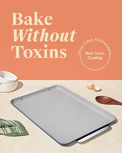 Caraway Non-Stick Ceramic Large Baking Sheet Duo - color: Slate, size: 2x Large 18" x 13"