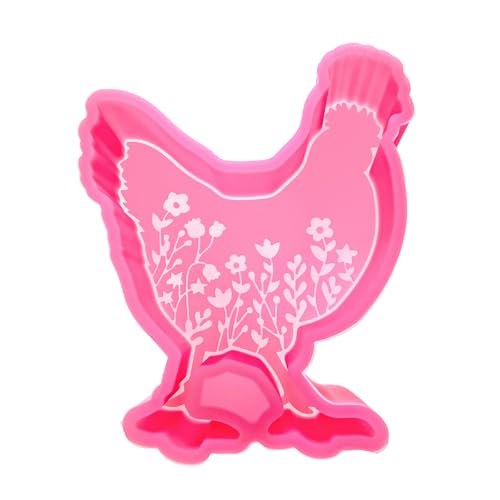 (300 Design Optional) MUBYOK M548 Floral Chicken Silicone Freshie Mold for Baking Aroma Beads Car Freshie Supplies - color: Floral Chicken