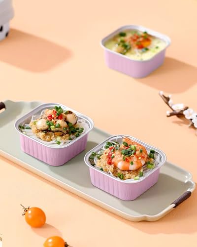 Mini Cake Pans with Lids, Square, 30 Pack, 5 oz, Pink - color: Pink, size: 5oz-30pcs
