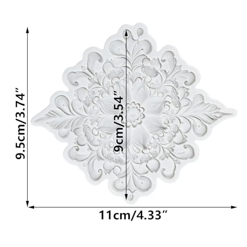 Lingzhi Baroque Fondant Mold Curlicues Scroll Border Lace Silicone Molds - color: Style G
