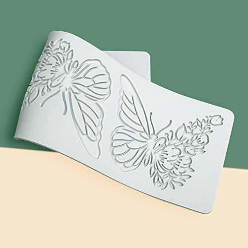 Hollow Leaf Silicone Mold Chocolate Candy 3D Hollow Leaf Candy Mold Food Cooking Meals Decorations Fondant Mold Polymer Clay Molds (Butteryfly L_11.24x3.6x0.12inch) - size: Butteryfly L_11.24x3.6x0.12inch
