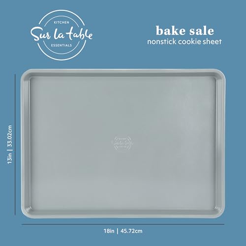 Sur La Table Kitchen Essentials Bake Sale Large 18 X 13 Inch PFA Free Ceramic Nonstick Cookie/Baking Sheet - Linen White - size: Baking Sheet (18" x 13")