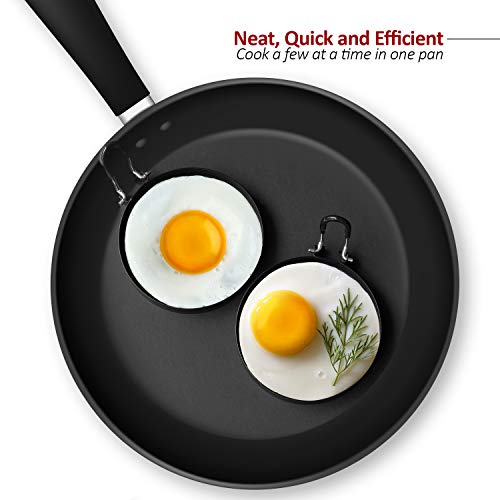 Laxinis World Stainless Steel Egg Cooking Rings & Pancake Mold, 4-Pack