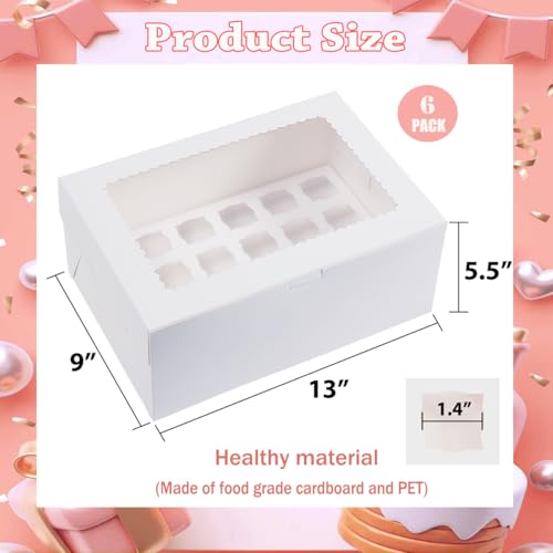 6 Pack Dessert Shooter Box,Holds 24 Count 3 oz Dessert Shooters