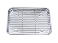 TeamFar Toaster Oven Pan with Cooling Rack, 10.4"x 8"x1" Toaster Oven Tray - size: 10.4 x 8.1 x 1 inch