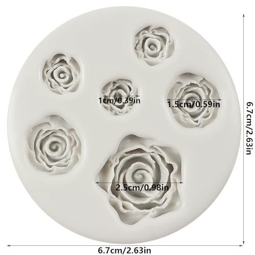 Rose Flower Silicone Mold Rose Chocolate Candy Fondant Molds - color: Style H