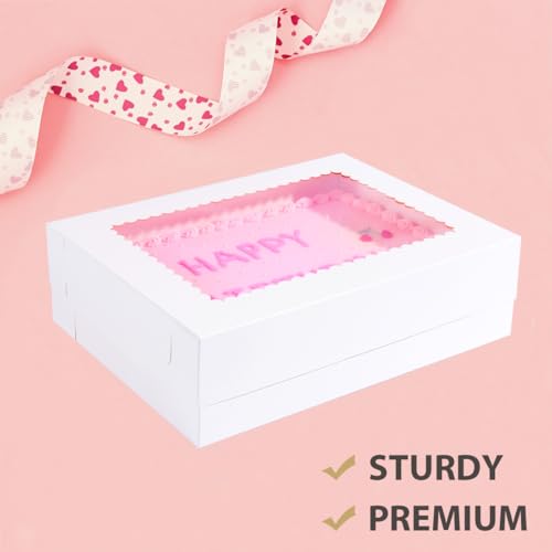 14x10x4 Inches 10 Pack Cake Boxes with Cake Boards