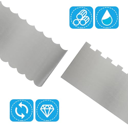 Cake Scraper, 2 Pack, 8.6 Inch, Stainless Steel