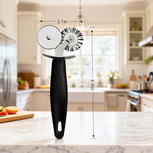 Stainless Steel Pastry Cutter Wheel, Durable Dough Cutter
