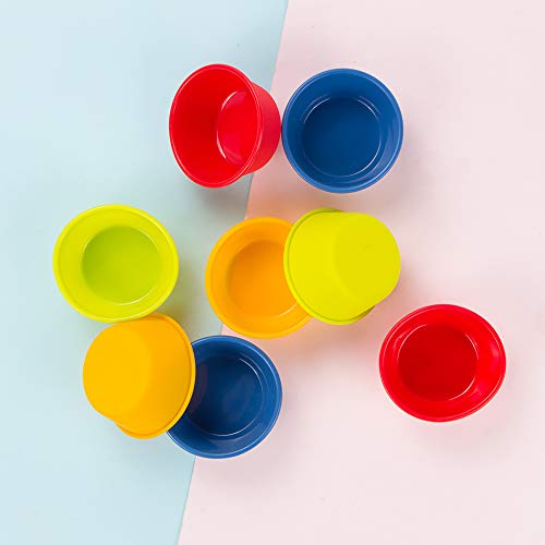 Webake Silicone Cupcake Baking Cups Set of 8, Air Fryer Muffin Pan Jumbo Muffin Liners Reusable Large Individual Muffin Tin, 3.5 Inch Mini Cake Pan Salad Dressing Container, BPA Free - size: 3.5"
