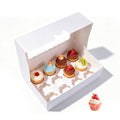 6 Pack Mini Cupcake Container, 12 Count Mini Cupcake Box with Window