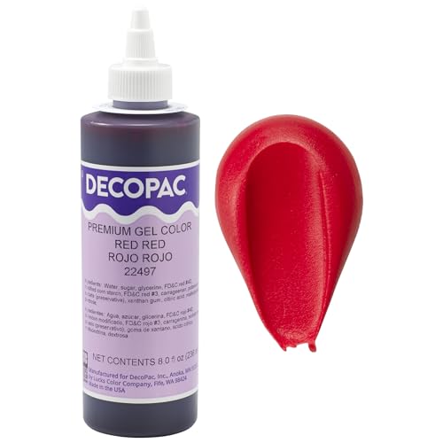Red Gel Food Coloring for Icing, Frosting & Fondant | 8 oz - color: Red
