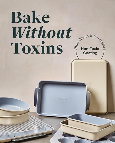 Caraway Non-Stick Rectangle Baking Pan Set - color: Gray, size: Rectangle Pan Trio
