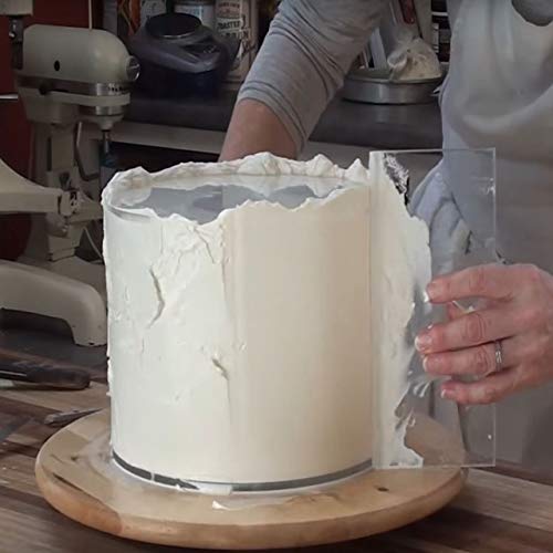 CAKESAFE – 2-4.5” Clear ¼” Acrylic Disks – Perfect Icing Tool to Smooth the Buttercream on Your Cakes - size: 4.5" Set