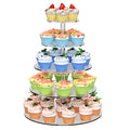 5 Tier Round Cupcake Stand for 50 Cupcakes Acrylic Cupcake Tower