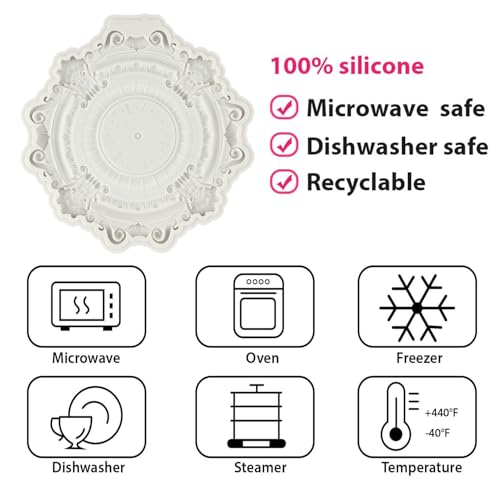 Baroque Fondant Molds Steampunk Clock Silicone Mold - color: Style G