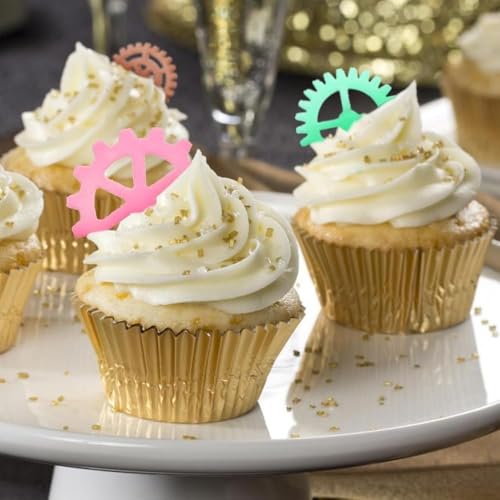 3Pcs Gear Cookie Cutters, Steampunk Cogs Plunger Mold, 3D Stamp Set, Cookie Cutters Baking Tools