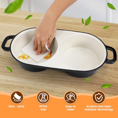 Mini Double Dutch Oven for Sourdough Bread Baking, 2.6QT (Black) - color: Black
