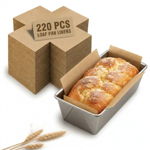 220PCS Mini Loaf Pan Liners, 6" x 3" Bread Baking Parchment Paper - size: Mini 6 x 3 Inch – 220 Sheets