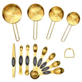 Gold Magnetic Measuring Cups and Spoons Set with Leveler