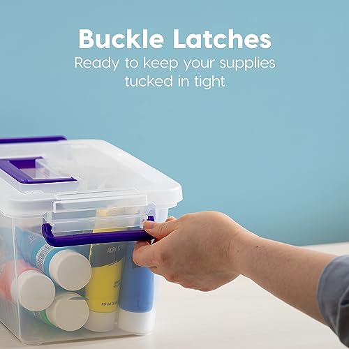 IRIS USA Storage Bins with Lids |Made in USA| 5 Qt - (6-Pack) - Clear - color: Clear, size: 5 Qt. - 6 Pack, style: STACK & CARRY