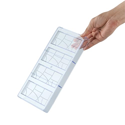 Restaurantware-Pastry Tek 10.8 x 5.3 Inch Chocolate Bar Molds, 10 Dishwashable Chocolate Molds - 4 Cavities, Freezable, Clear Polycarbonate Candy Mold, For Protein and Energy Bars, Easy To Release - size: 10 Count | 10.8 x 5.3 Inch, style: Bar