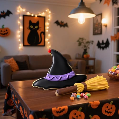 Teenyyou 2 Pcs Extra Large 7.5" Halloween Cookie Cutters, Witch Hat & Broom - style: Witch's Hat and Broom