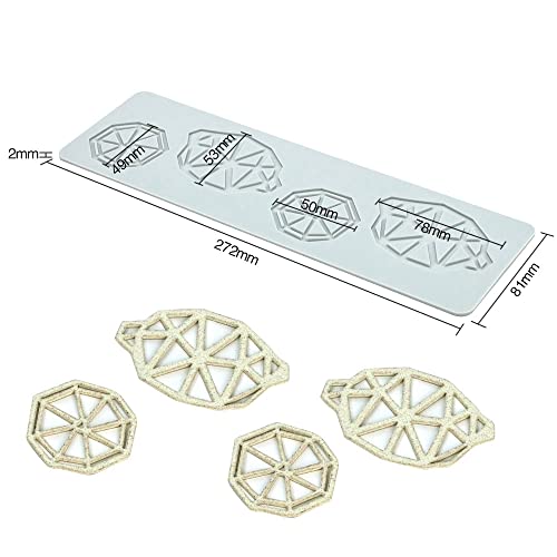 TUKE 3D Hollow Lace Fondant Molds Fruits Leaf Shape Lace Mat Party Cake Decoration Tool Cupcake Mat Silicone Molds for Polymer Clay Chocolate Baking Gummy Mould (Lemon_10.88x3.24x0.08inch_G) - size: Lemon_10.88x3.24x0.08inch_G