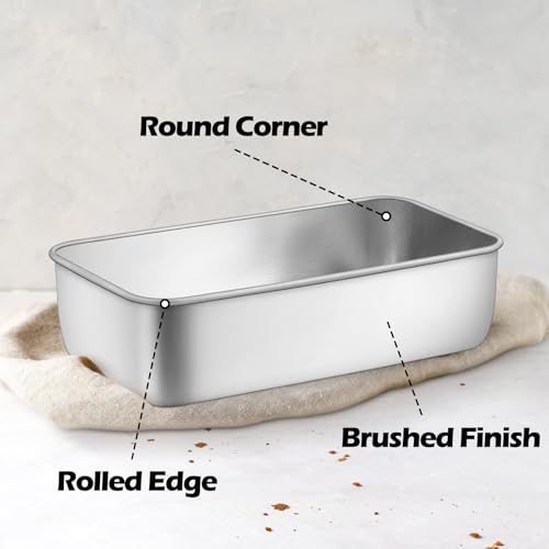 Leonyo Non-Toxic 9x5IN Stainless Steel Loaf Pan for Baking Bread, 4 Pack - size: Medium