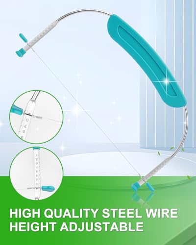 1PACK Adjustable 2-Wire Cake Cutter Slicer Leveler, Blue - color: Blue 2-Wire