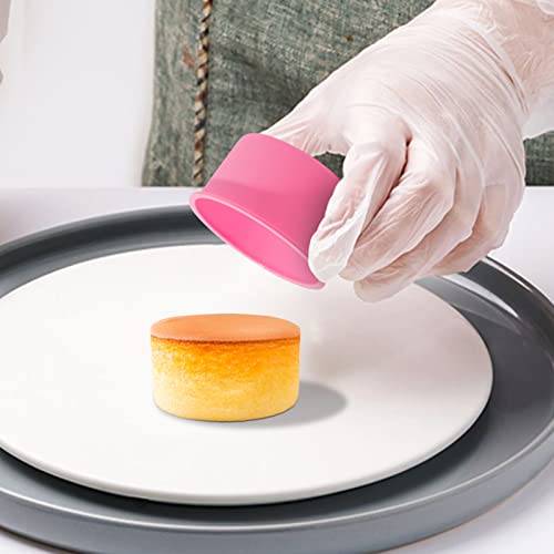 Silicone Mini Round Cake Molds, 4 Inch, Pink, Set of 6 - color: Pink