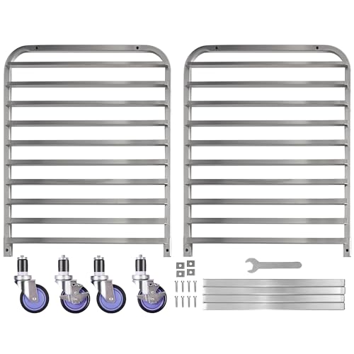 BIEAMA 10-Tier Sheet Pan Rack, NSF Aluminum Bun Pan Rack - color: Rack, size: Half Size 10-Tier