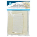R&M Pastry Cloth & Rolling Pin Cover 2-Piece Set - 20" x 24" Pastry Cloth & 15" Nonstick Rolling Pin Sleeve