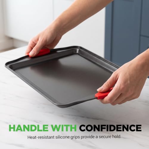 NutriChef Baking Sheet Set, 2-Piece Nonstick Cookie Sheets - size: 2-Piece Large