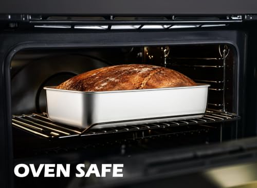 Leonyo 12x5IN Large Stainless Steel Loaf Pans for Baking Bread, 4 Pack - size: Large