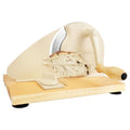 𝐔𝐩𝐠𝐫𝐚𝐝𝐞 Bread Slicer, Manual Bread Slicers with Hand Crank,Sourdough Slicer Manual Adjustable Width,Stainless Steel Blade Metal Guide Rail,Bread Slicer for Homemade Bread, 10 Years Warranty - color: Cream