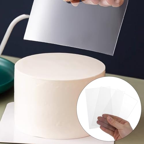 Xthrotsenk Transparent Cake Cream Scraper Plastic Cake Scraper 15 Pcs