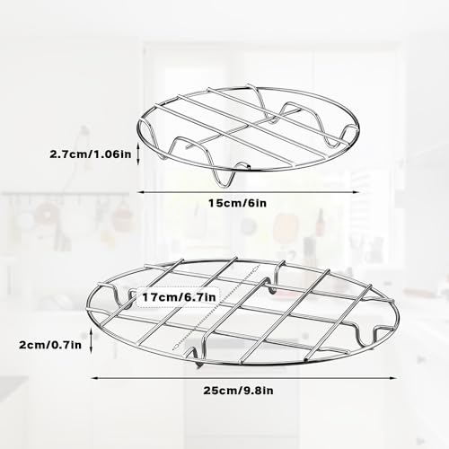 2 Pieces 304 Stainless Steel Cooling Racks, Roasting Rack - size: Small