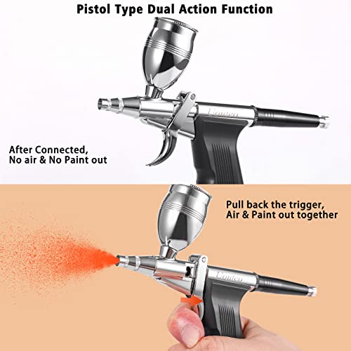 Airbrush Trigger Gun with 0.5 mm Needles 2CC/5CC/13CC Cup - color: 166AK 0.5mm airbrush kit
