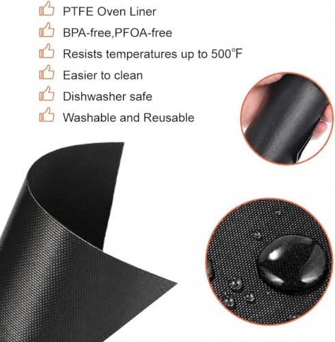 4 PCS Oven Liners for Bottom of Oven Compatible with Breville BOV900BSS