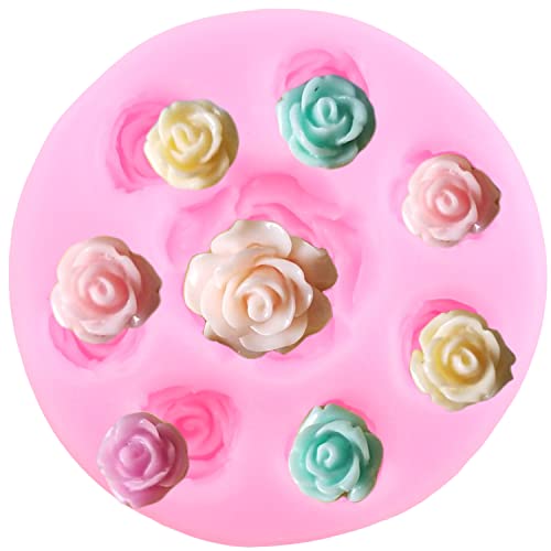 ZiXiang Rose Flower Silicone Molds Daisy Flower Fondant Mold Set Of 4 - color: Style A