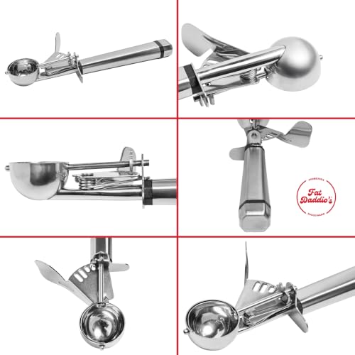 Fat Daddio's SCTP-16 Stainless Steel Cookie Scoop, No. 16, 4 tbsp - size: Large