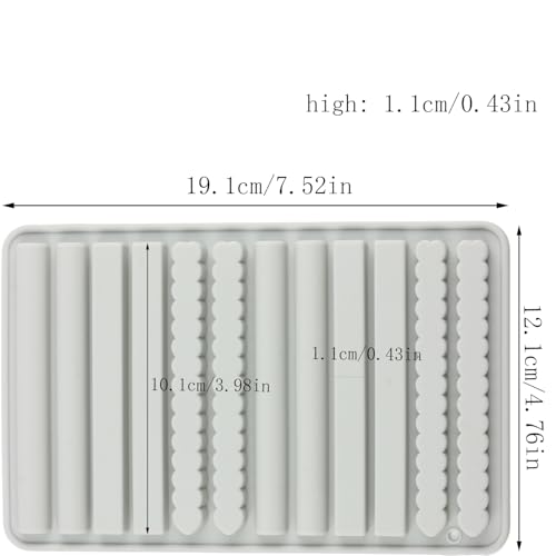 12 Cavity Long Strip Silicone Candy Molds