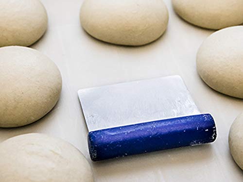 Matfer Bourgeat Stainless Steel Bench Scraper & Multi-Purpose Dough Cutter, Straight Edge, Flexible Edge - color: Flexible, size: Straight Edge